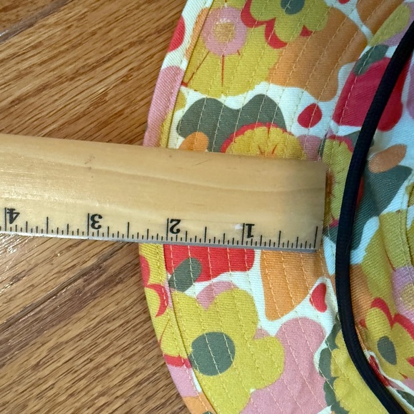 MAD Engine Retro Hippie Boho Flower Bucket Hat with Drawstring Cotton OS - Picture 6 of 10